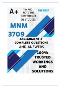 MNM3709 Assignment 2 (COMPLETE ANSWERS) Semester 2 2024 - DUE 11 September 2024