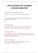  CEPA (CERTIFIED EXIT PLANNING ADVISOR) EXAM PREP QUESTIONS AND ANSWERS 2024