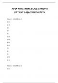  APEX NIH STROKE SCALE GROUP B PATIENT 1-6(ADVENTHEALTH  QUESTIONS AND ANSWERS 2024