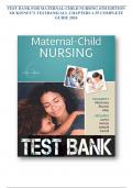 TEST BANK FOR MATERNAL-CHILD NURSING 6TH EDITION MCKINNEY’S TESTBANK/ALL CHAPTERS 1-55 COMPLETE GUIDE 2024