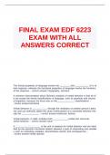 FINAL EXAM EDF 6223 EXAM WITH ALL ANSWERS CORRECT.