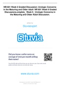 NR-601 Week 6 Graded Discussion: Urologic Concerns in the Maturing and Older Adult NR 601 Week 6 Graded Discussions.omplete_ Week 6_ Urologic Concerns in the Maturing and Older Adult Discussion.