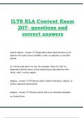 ILTS ELA Content Exam 207- questions and correct answers