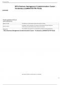 DECA Business Management & Administration Cluster - Vocabulary (LAMINATED TRI-FOLD) With Correct