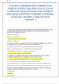 VATI RN COMPREHENSIVE PREDICTOR  FORM B NEWEST 2024-2025 ACTUAL EXAM  COMPLETE 140 QUESTIONS AND CORRECT  DETAILED ANSWERS (VERIFIED ANSWERS)  |ALREADY GRADED A+||BRAND NEW  VERSION !! 