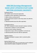 HRM 200 (Sociology Management)  EXAM LATEST UPFDATED STUDY GUIDE  WESTERN GOVENORS UNIVERSITY.