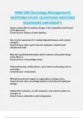 HRM 200 (Sociology Management)  MIDTERM STUDY QUESTIONS WESTERN  GOVENORS UNIVERSITY.