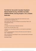 Test Bank for Varcarolis’s Canadian Psychiatric  Mental Health Nursing, 3rd Edition by Halter,  9780323778794, Covering Chapters 1-35 | Includes  Rationales