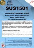 SUS1501 Assignment 4 (COMPLETE ANSWERS) Semester 2 2024 (688400) - DUE 13 September 2024