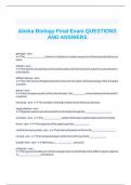 Abeka Biology Final Exam QUESTIONS AND ANSWERS