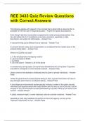 REE 3433 Quiz Review Questions with Correct Answers 