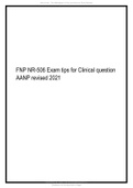 FNP NR-506 Exam tips for Clinical question AANP revised 2021