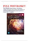 Test Bank Biopsychology, 11th Edition Author:John Pinel, Steven Barnes All Chapters {1-18}With Verified Questions And Answers A+ Guide 100% Complete