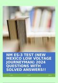 NM ES-3 TEST (NEW MEXICO LOW VOLTAGE JOURNEYMAN) 2024 QUESTIONS WITH SOLVED ANSWERS!!