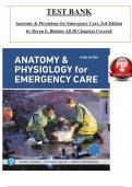 Test Bank for Anatomy & Physiology for Emergency Care, 3rd Edition by (Bledsoe/Martini/Bartholomew) ISBN: 9780135211458, All 20 Chapters Covered, Verified Latest Edition