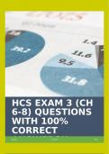 HCS EXAM 3 (CH 6-8) QUESTIONS WITH 100% CORRECT ANSWERS!!