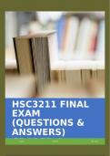 HSC3211 FINAL EXAM (QUESTIONS & ANSWERS) GRADED A+