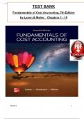 Test Bank for Fundamentals of Cost Accounting, 7th Edition by (Lanen/ Anderson/ Maher), ISBN: 9781264100842, All 18 Chapters Covered, Verified Latest Edition