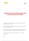 Combat Life Saver Test With Questions And Correct Answers Latest Version