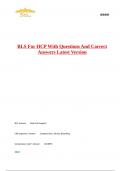 BLS For HCP With Questions And Correct Answers Latest Version