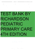 Pediatric Primary Care 4th Edition, Richardson Test Bank