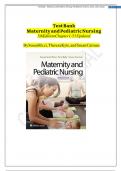 Test Bank for Essentials of Maternity, Newborn, and Women’s Health 5th Edition by Susan Ricci, Chapter 1-51 C0mplete Guide.