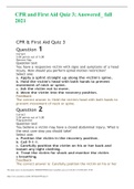 CPR and First Aid Quiz 3; Answered_ fall 2021