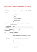 NR 507 Patho quiz week 1 Questions and Answers,100% CORRECT