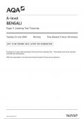 AQA Bengali 7637 paper 3 T TRAN Bengali A 11June 2024