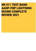 Exam (elaborations) NR 511 Test Bank AANP-FNP lightning Round Complete Review 2021 