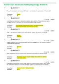 NURS 6501 Advanced Pathophysiology Midterm | (100 OUT OF 100) | Highly Rated | Download To Score An A.