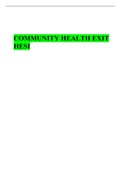 HESI EXIT COMMUNITY HEALTH  PRACTICE QUESTIONS