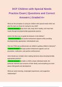 DCF Children with Special Needs Practice Exam | Questions and Correct Answers | Graded A+