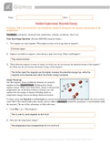 Gizmos Student Exploration: Reaction Energy Answer Key