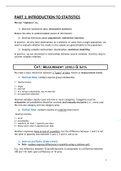 Summary Applied Statistics I (424023-B-6) - STATISTICS PART