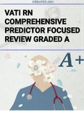 Exam (elaborations) VATI RN COMPREHENSIVE PREDICTOR FOCUSED REVIEW 