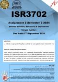 ISR3702 Assignment 2 (COMPLETE ANSWERS) Semester 2 2024 