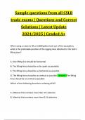 Sample questions from all CSLB trade exams | Questions and Correct Solutions | Latest Update 2024/2025 | Graded A+