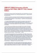 CMN 577 FINAL/University of South Alabama FNP FINAL CMN 577 FALL Newest Edition