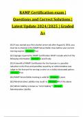 RAMP Certification exam | Questions and Correct Solutions | Latest Update 2024/2025 | Graded A+