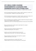 CFI CBCA CORE COURSE ASSESSMENTS & QUIZZES AND ANSWERS WITH SOLUTIONS 2024