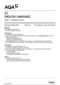 AQA English Language 7701 paper 2 question paper EnglishLanguage AS 20May 2024