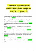 CJ 205 Exam 2 | Questions and Correct Solutions Latest Update 2024/2025 | graded A+