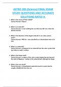 ASTRO 205 (Science) FINAL EXAM  STUDY QUESTIONS AND ACCURATE  SOLUTIONS RATED A. 