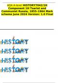 AQA A-level HISTORY7042/1H Component 1H Tsarist and Communist Russia, 1855–1964 Mark scheme June 2024 Version: 1.0 Final