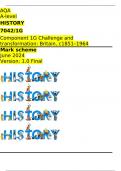 AQA A-level HISTORY 7042/1G Component 1G Challenge and transformation: Britain, c1851–1964 Mark scheme June 2024 Version: 1.0 Final