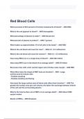 Red Blood Cells Exam Questions and Answers  2024( A+ GRADED 100% VERIFIED)