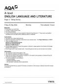 AQA English Language & Literature 7707 paper 1 question paper EnglishLanguageandLiterature A 24May 2024