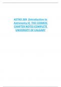 ASTRO 209  (Introduction to  Astronomy II)  THE COSMOS  CHAPTER NOTES COMPLETE  UNIVERSITY OF CALGARY