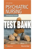 Test Bank for Psychiatric Nursing- Contemporary Practice 6th Edition Boyd